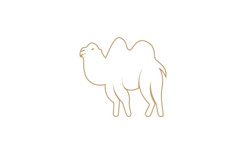 Kameel Pictogram En Symbool Vector Sjabloon Illustratie