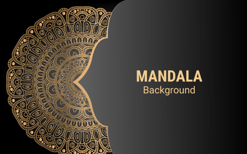 Mandala avec motif d'ornement floral, motifs de relaxation mandala design unique avec style nature.