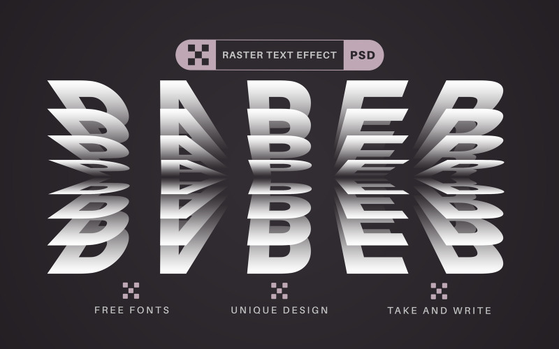 Paper Rustle - Effet de texte modifiable, style de police, illustration ...