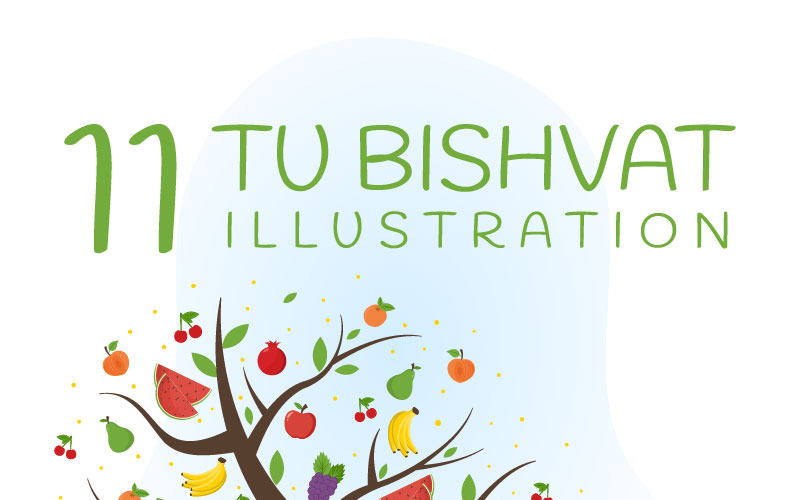 11 Šťastný Tu BiShvat Ilustrace