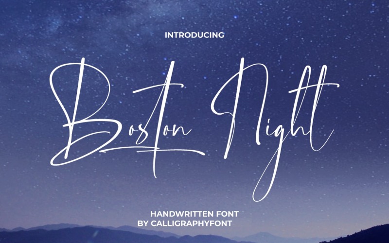 Boston Night Signature-Schriftart