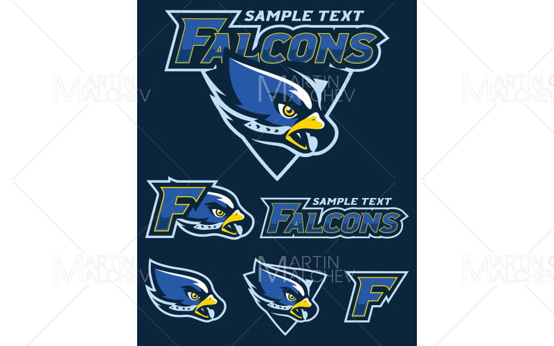 Falcons Team Mascot Vector Illustration - TemplateMonster