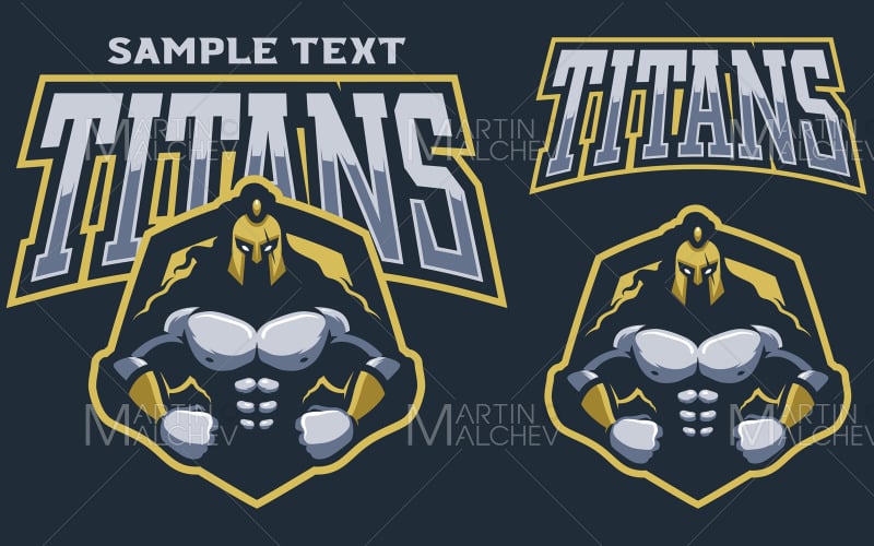 Ilustración de vector de mascota de equipo de titanes