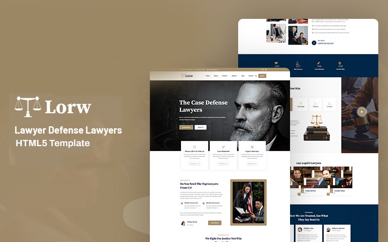 Lorw - Modèle de site Web d'avocat et de droit de la défense