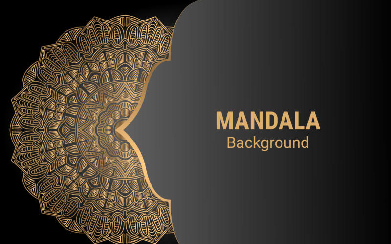 Luxus-Mandala-Hintergrund mit goldenem Arabeskenmuster.