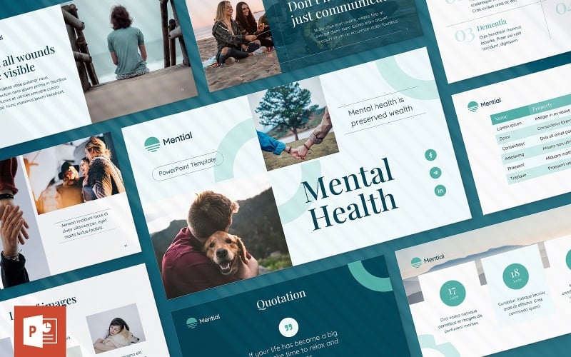 Modèle de présentation PowerPoint sur la santé mentale
