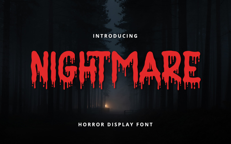 Nachtmerrie - lettertype voor horrorweergave