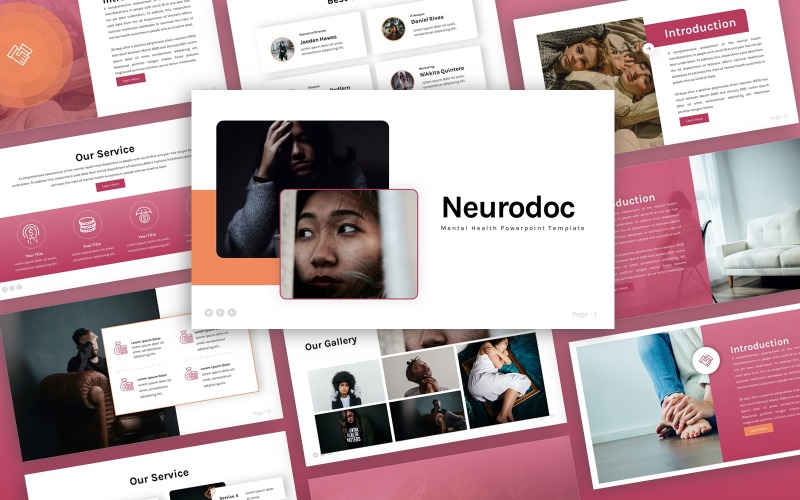 Neurodoc - Modèle PowerPoint polyvalent pour la santé mentale