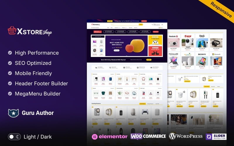 Xstore - Tema multipropósito para Elementor y WooCommerce para megatiendas