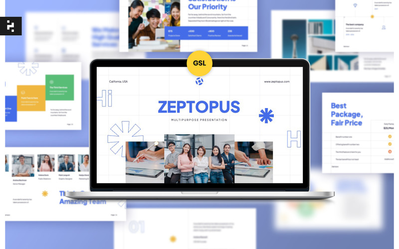 Zeptopus – багатоцільовий шаблон презентації Google