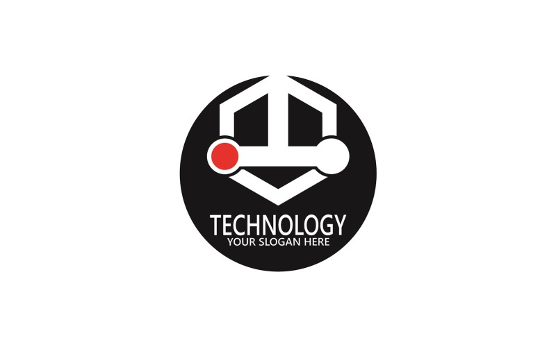 Ilustração de modelo de vetor de logotipo de tecnologia 19