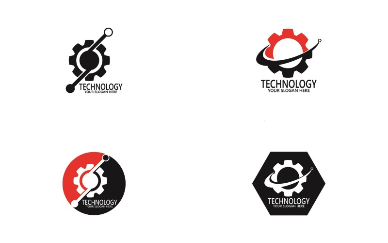 Ilustração de modelo de vetor de logotipo de tecnologia 23