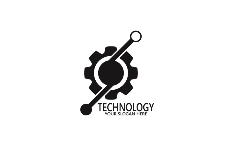Ilustração de modelo de vetor de logotipo de tecnologia 5