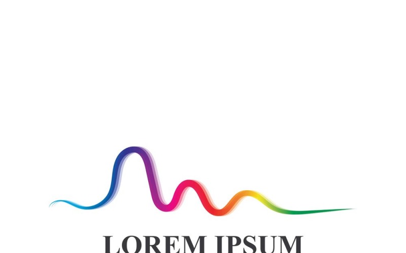 Vecteur de logo d'onde sonore de ligne d'impulsion 1