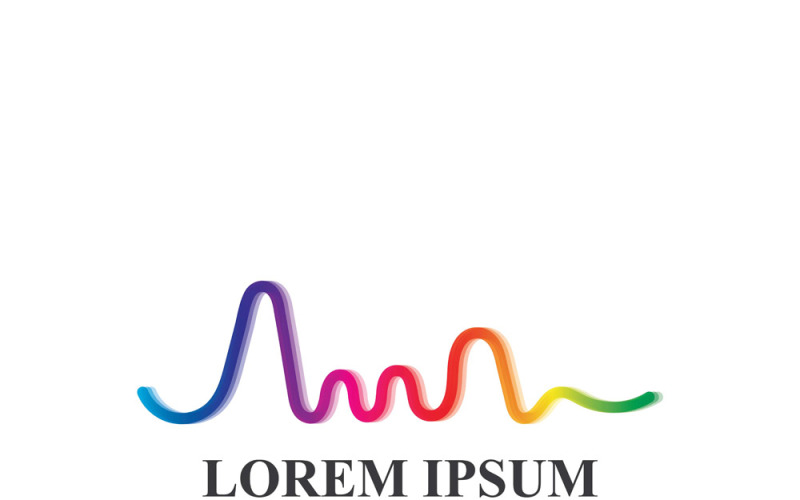 Vettore del logo dell'onda sonora della linea di impulsi 5