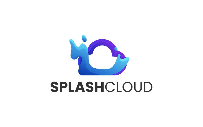 Splash Cloud Gradient Logotyp