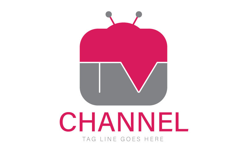 Modelo de logotipo de canal de TV - logotipo de canal