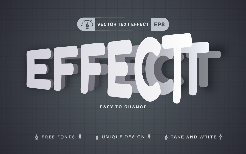 Paper Set - Editable Text Effect, Font Style, Design Illustration