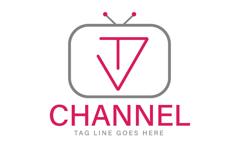 Plantilla de logotipo de canal de TV creativa - Logotipo de canal