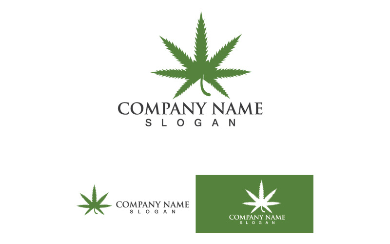 Vecteur de logo de feuille de cannabis 31