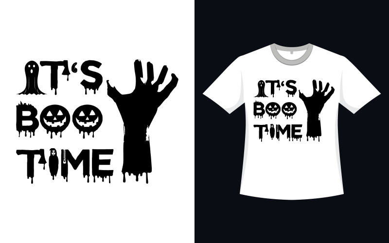 Halloween Hand Typografi T-shirt Design