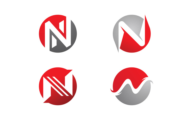 N Letter logotyp mall. Vektor illustration. V10