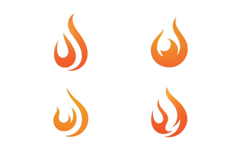 Yangın Alev logo şablonu. Vektör çizim. V9