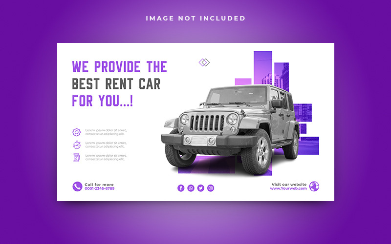 Car Rent Social Media Web Banner Template