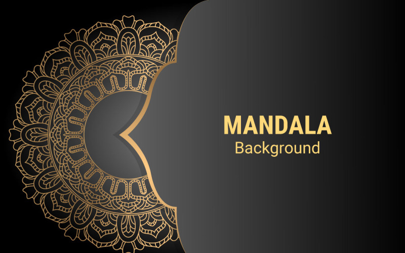 Goldener Mandala-Ornament-Hintergrund