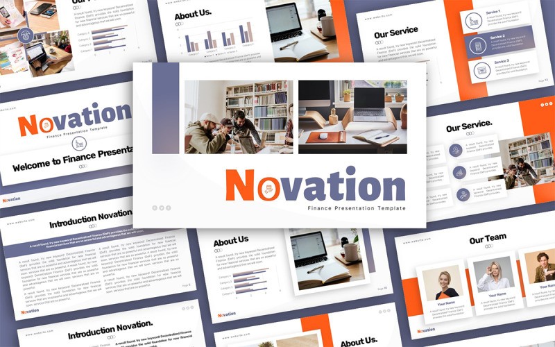 Novation Finance Multipurpose PowerPoint prezentační šablona