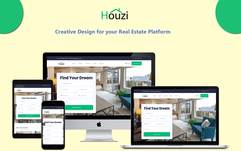 Houzi — Responsive Real Estate HTML Template