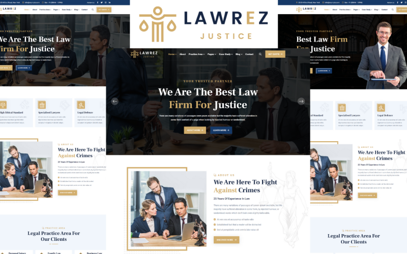 Šablona HTML5 Lawrez – právníci, právníci a právnická firma