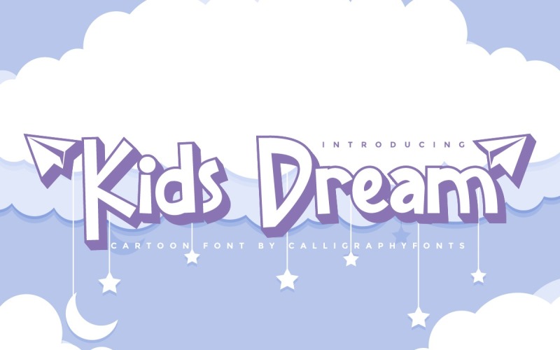 Děti Dream Kreslený Písmo Písma