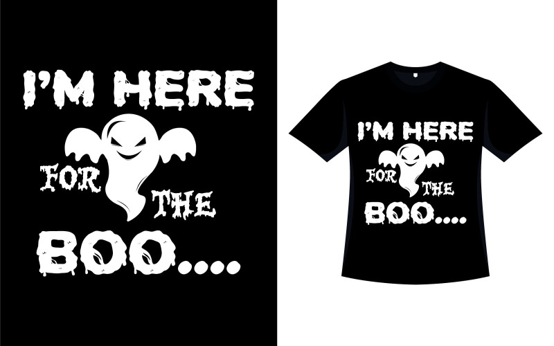 Halloween-Schwarz-Weiß-T-Shirt-Design