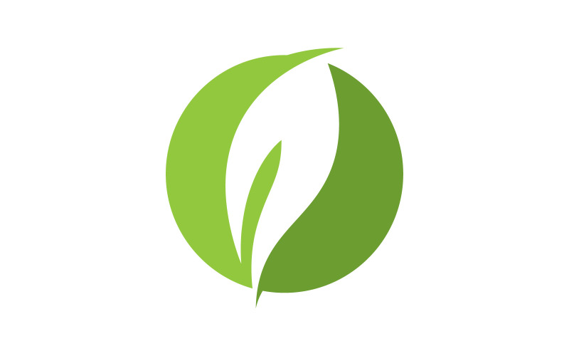 Natur-Blatt-Logo-Vorlage Vektor-Illustration V6