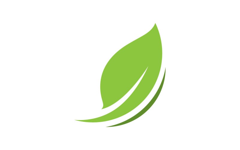 Natuur blad Logo sjabloon Vector Illustratie V2
