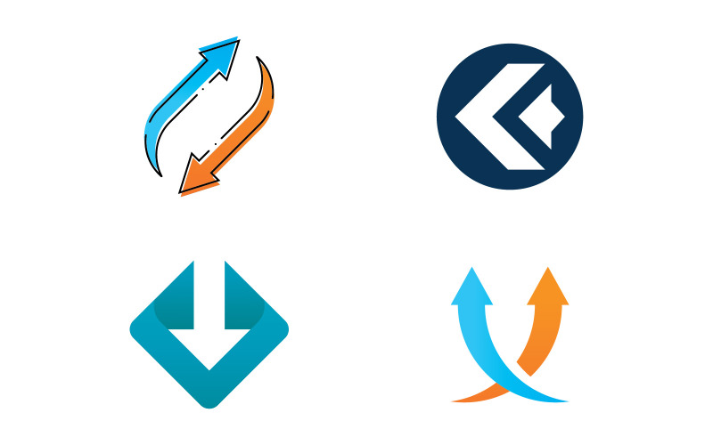 Plantilla de logotipo de flecha Vector V12