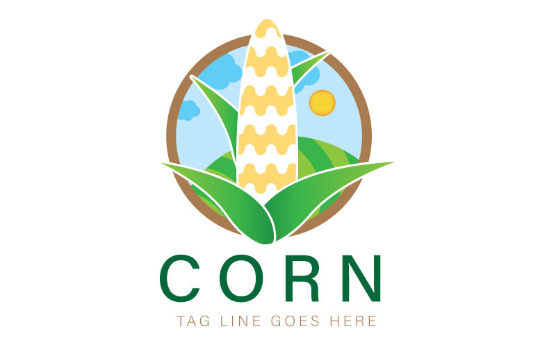 Сільськогосподарський логотип - кукурудза логотип