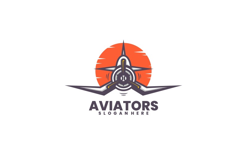 Aviation enkel logotyp stil
