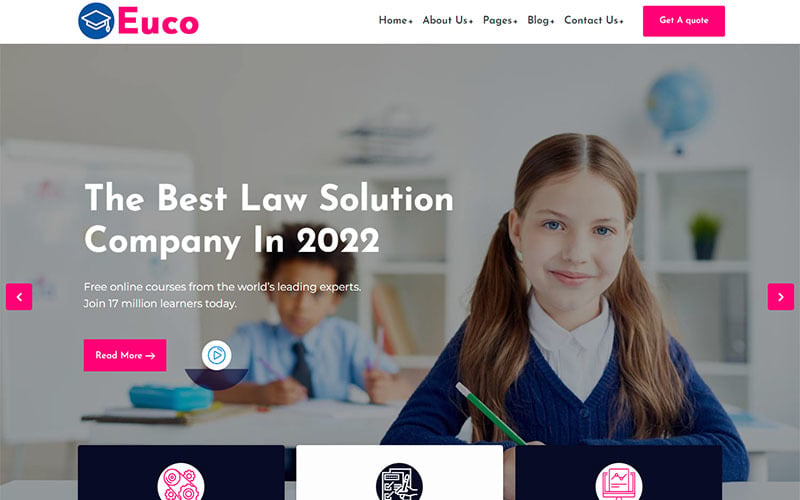 Euco — тема WordPress для детского сада и ухода за детьми