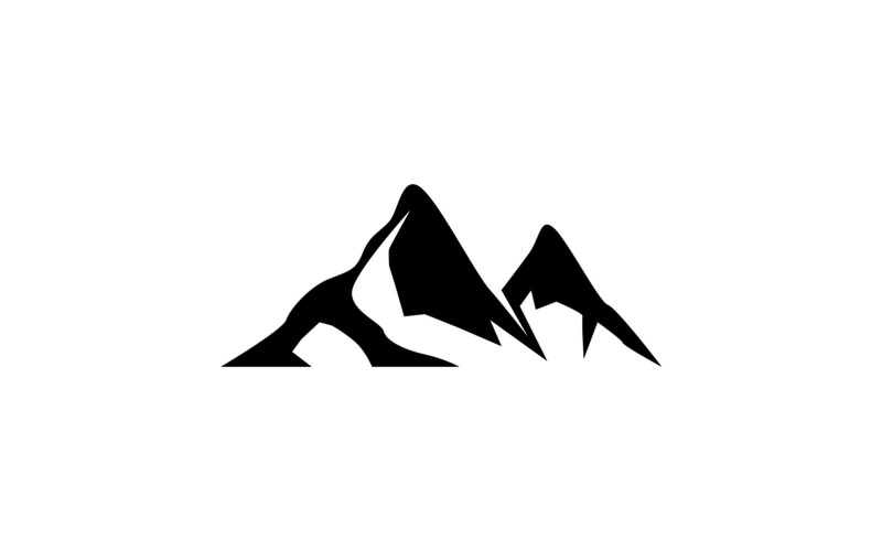 Horské logo vektorové ilustrace šablony 3