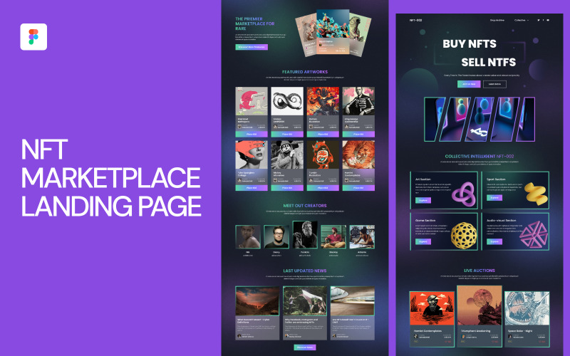 NFT Marketplace målsida