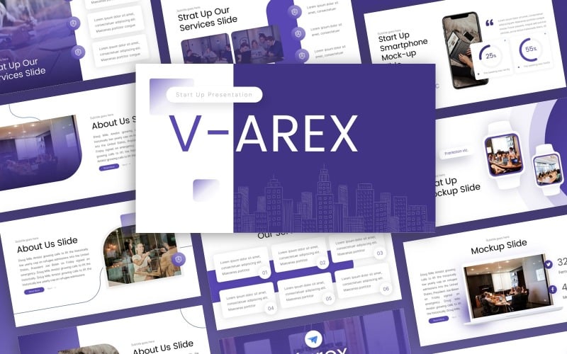 Varex - Modelo de PowerPoint multiuso de inicialização