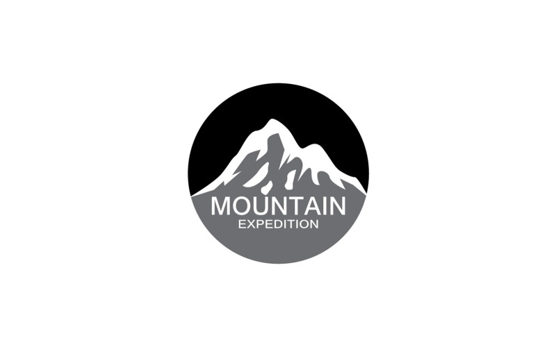 Ilustração de modelo de vetor de logotipo de montanha 9