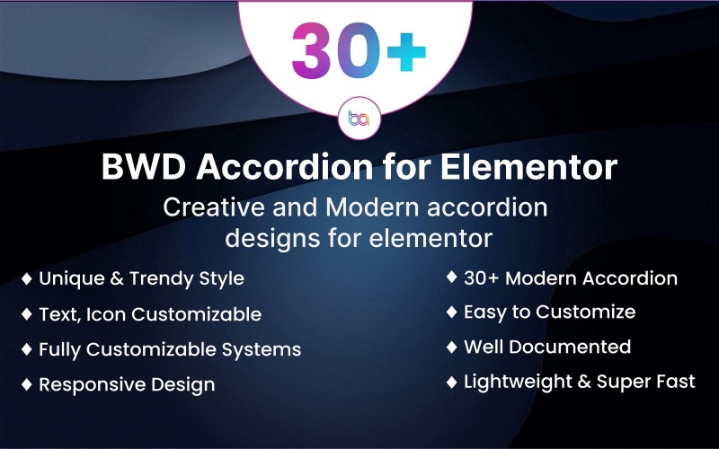Accordion WordPress beépülő modul az Elementorhoz