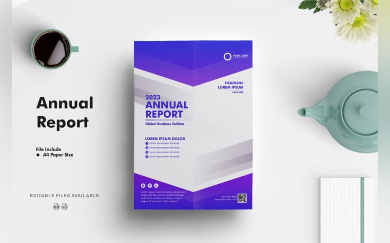 Annual Report Brochure Template 1 #275620 - TemplateMonster