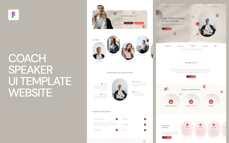 Coach Speaker UI sablon webhely