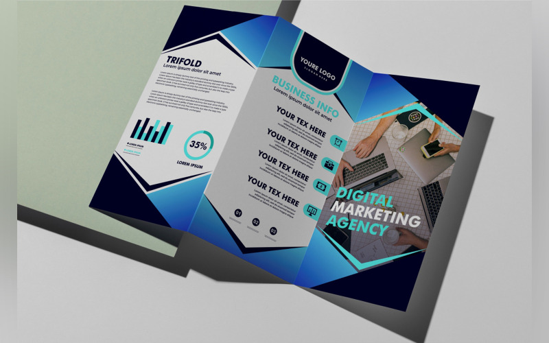 Digital Marketing Trifold Broschyr