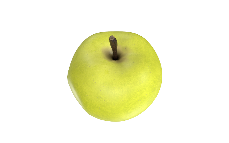 Modello 3D di frutta a basso contenuto di mela