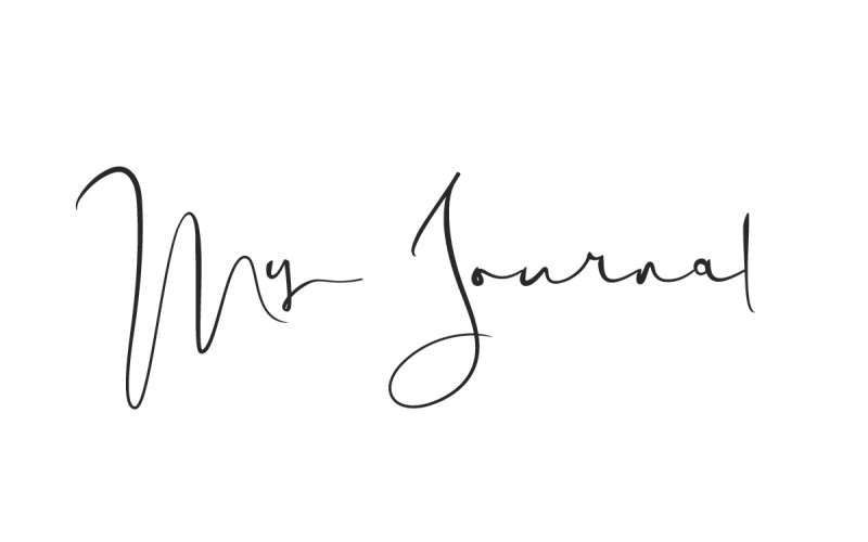 Police de script de signature de mon journal